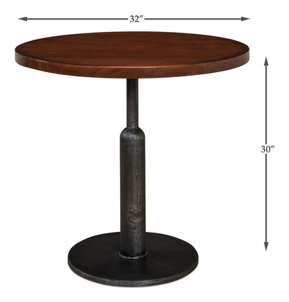 Cafe Round Bistro Table-Dining Tables-Sarreid-LOOMLAN