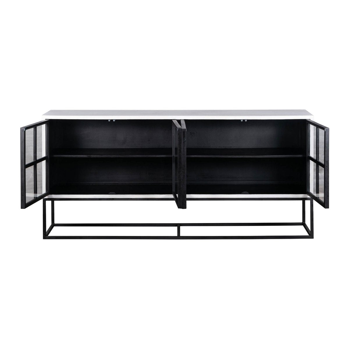 LH Home Caged Four Doors White Sideboard