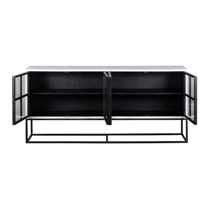 LH Home Caged Four Doors White Sideboard