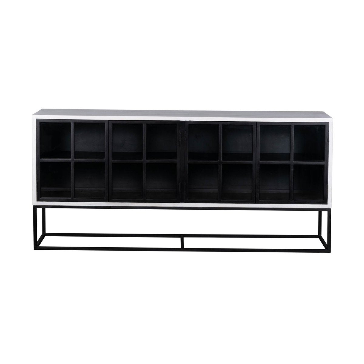 LH Home Caged Four Doors White Sideboard