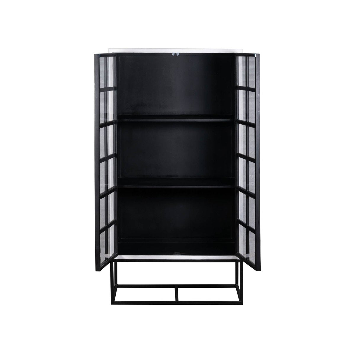 LH Home Caged Wooden White Tall Cabinet