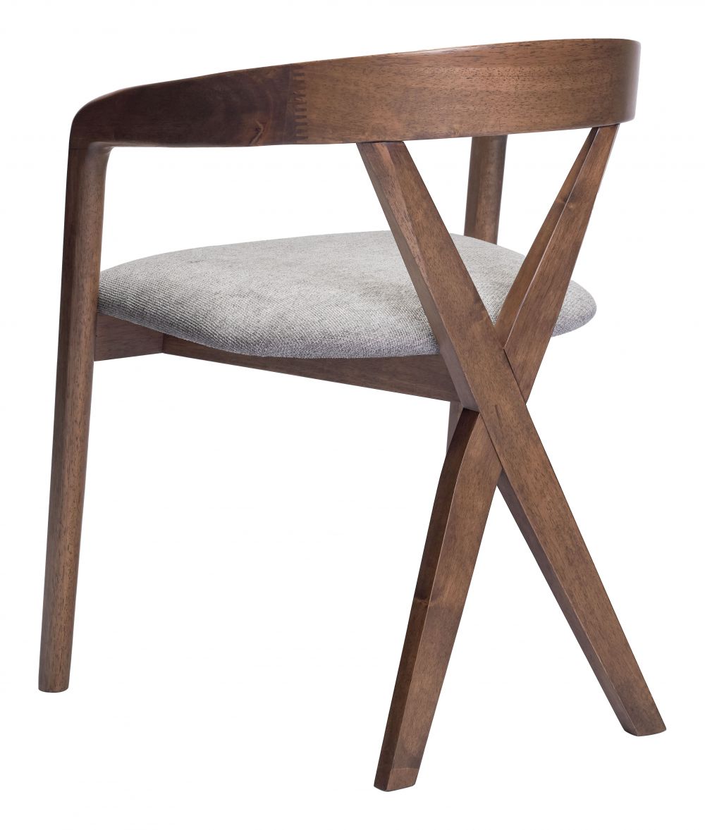 Zuo Modern Cairo Grey Fabric Dining Chair