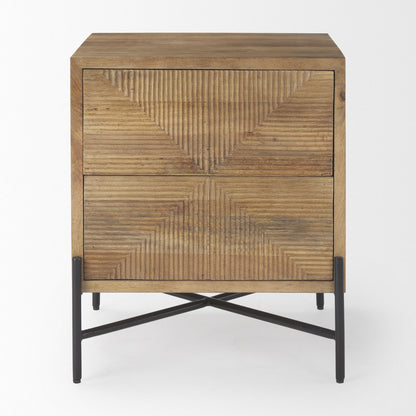 Mercana Cairo Two Drawers Wooden Accent Cabinet
