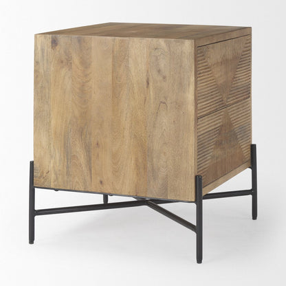 Mercana Cairo Two Drawers Wooden Accent Cabinet