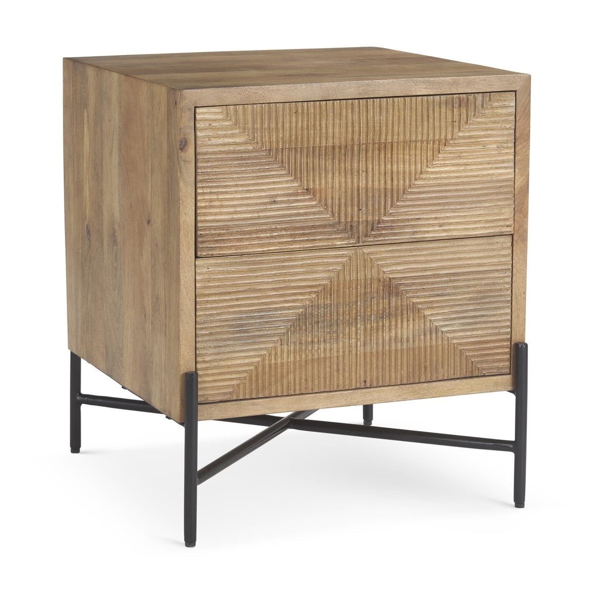 Mercana Cairo Two Drawers Wooden Accent Cabinet