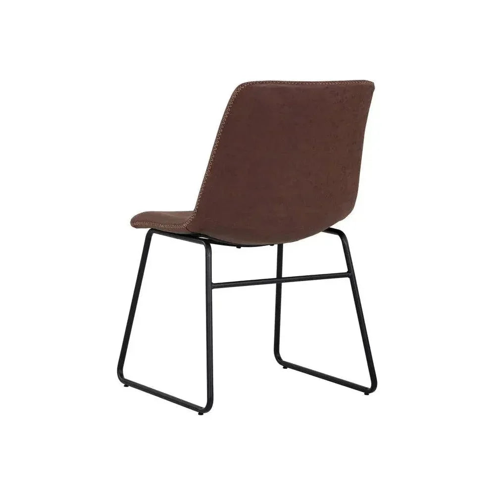 SUNPAN Cal Leather Armless Dining Chair 2PC