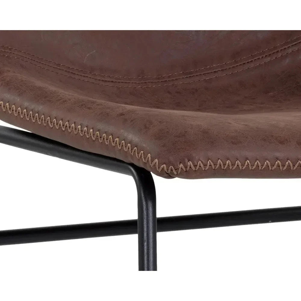 SUNPAN Cal Leather Armless Dining Chair 2PC