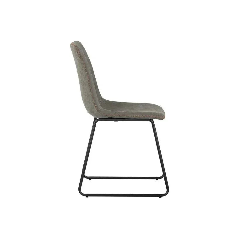 SUNPAN Cal Leather Armless Dining Chair 2PC