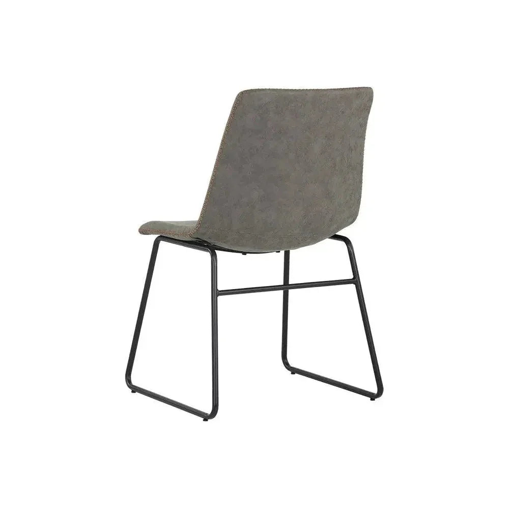 SUNPAN Cal Leather Armless Dining Chair 2PC