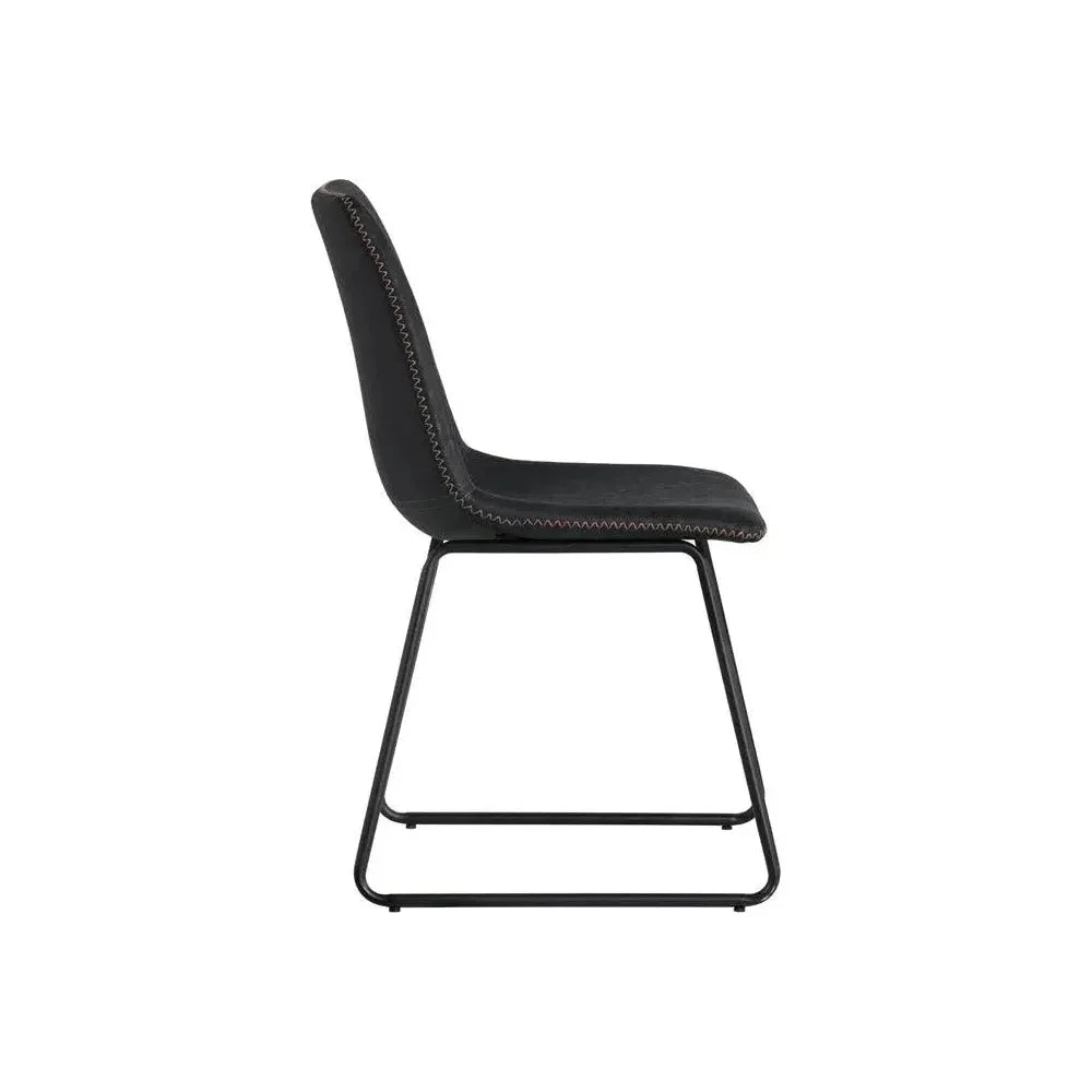 SUNPAN Cal Leather Armless Dining Chair 2PC