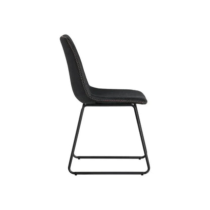 SUNPAN Cal Leather Armless Dining Chair 2PC