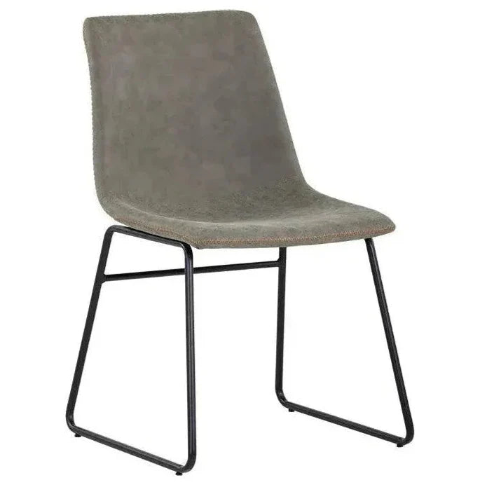 SUNPAN Cal Leather Armless Dining Chair 2PC
