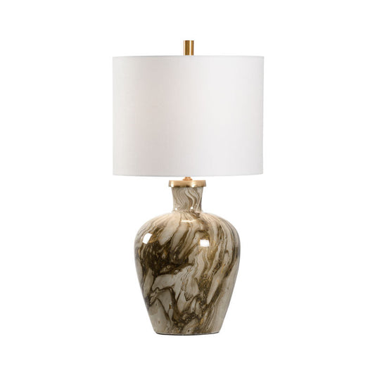 Wildwood Calacatta Glass Made Gold Table Lamp