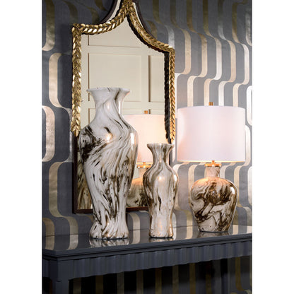 Wildwood Calacatta Glass Made Gold Table Lamp