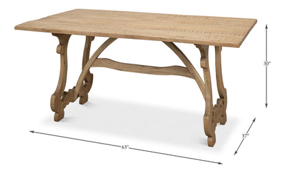 Calambac Driftwood Dining Table Seats 6-Dining Tables-Sarreid-LOOMLAN