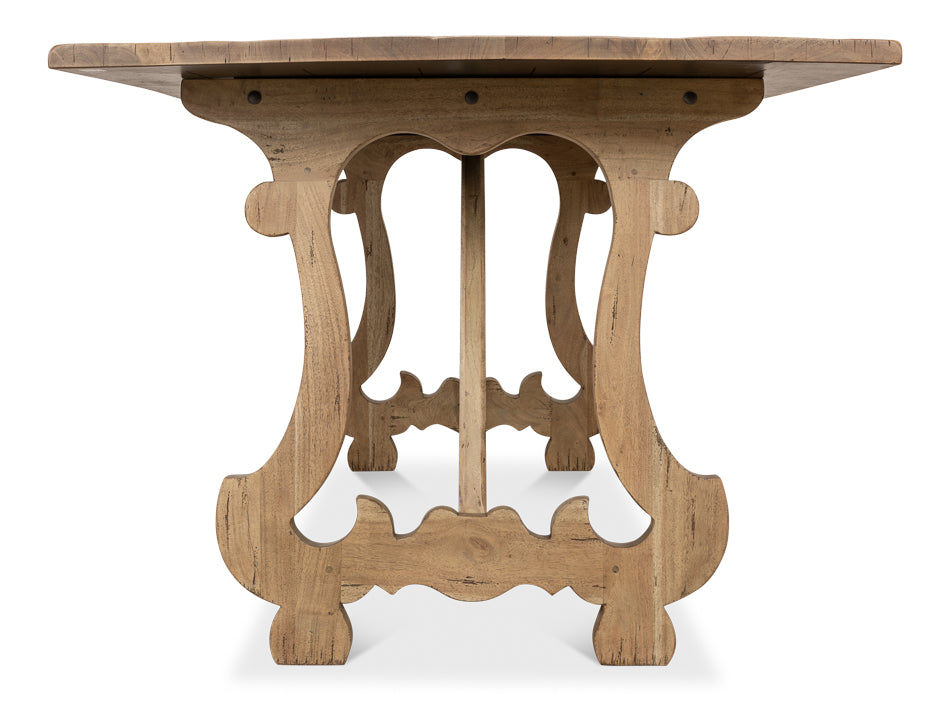 Calambac Driftwood Dining Table Seats 6-Dining Tables-Sarreid-LOOMLAN