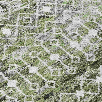 LOOMLAN Rugs Calandria Green Washable Indoor-Outdoor Rug
