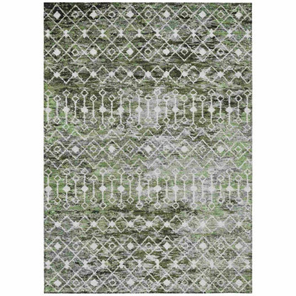 LOOMLAN Rugs Calandria Green Washable Indoor-Outdoor Rug
