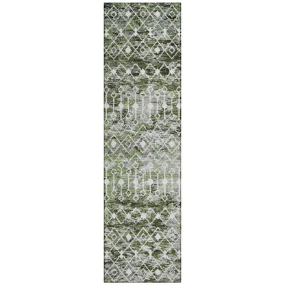 LOOMLAN Rugs Calandria Green Washable Indoor-Outdoor Rug