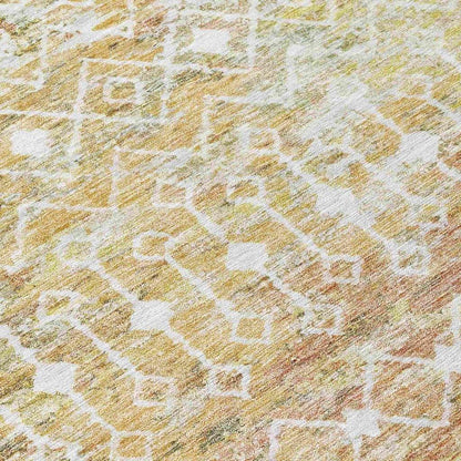 LOOMLAN Rugs Calandria Orange Washable Indoor-Outdoor Rug
