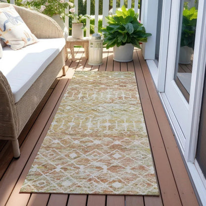LOOMLAN Rugs Calandria Orange Washable Indoor-Outdoor Rug