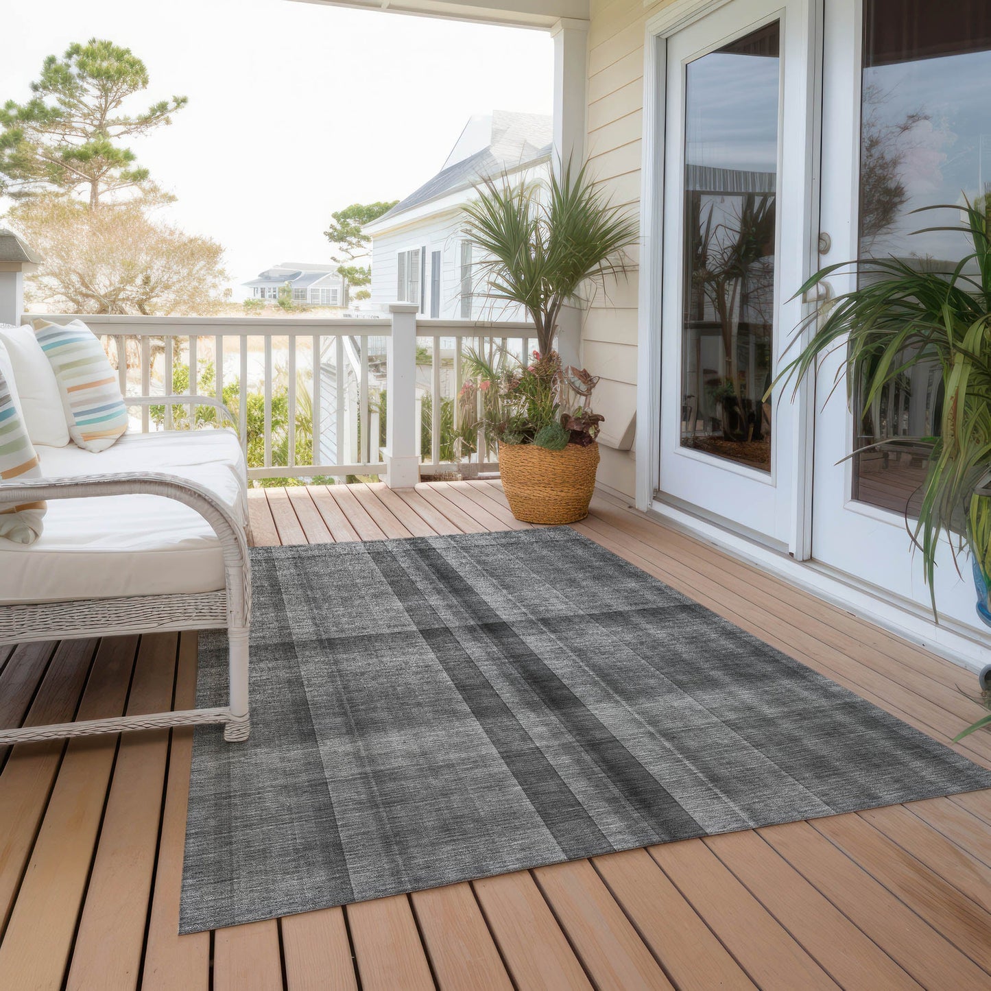 Addison Rugs Calm Mirage Grey Washable Indoor-Outdoor Rug