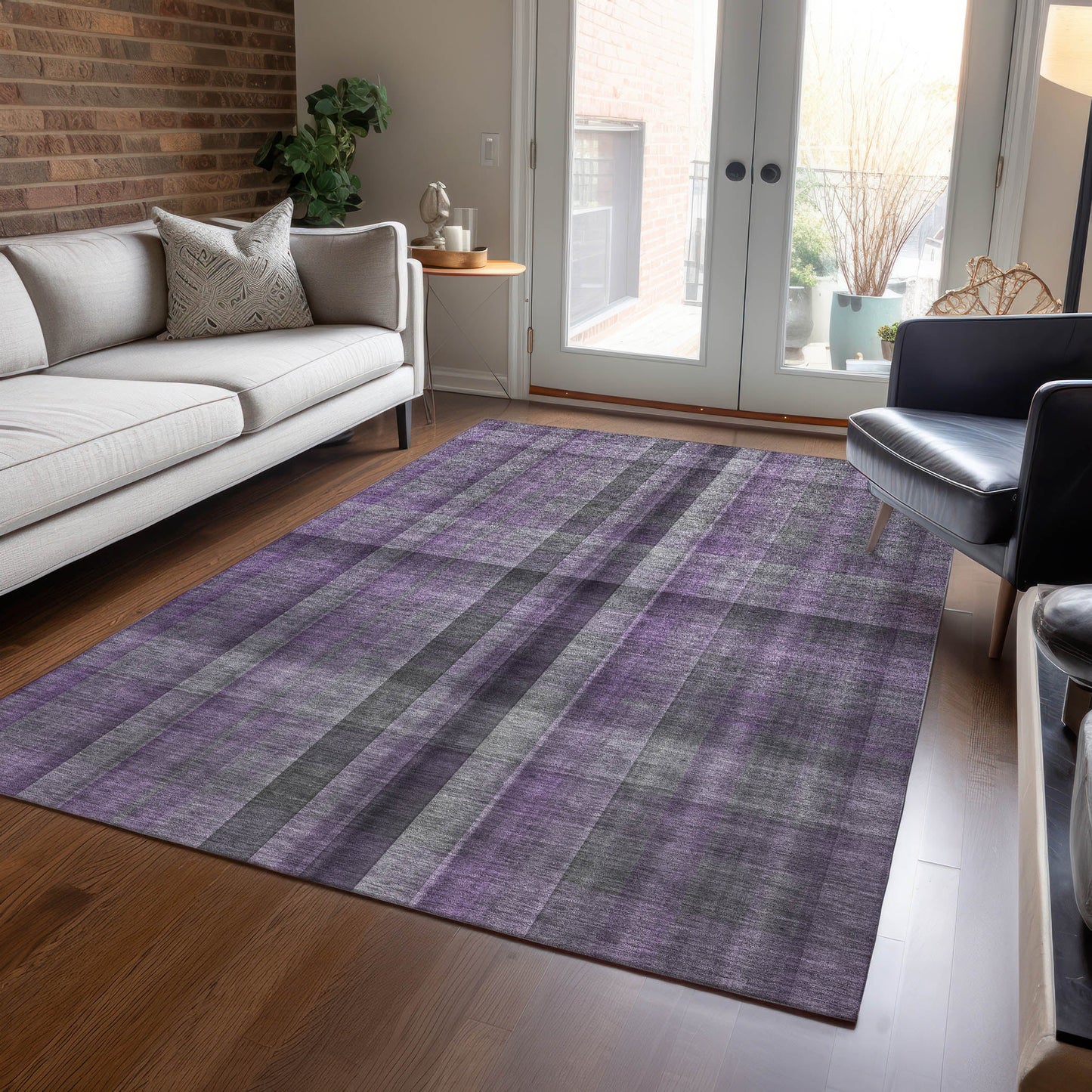 Addison Rugs Calm Mirage Purple Washable Indoor-Outdoor Rug