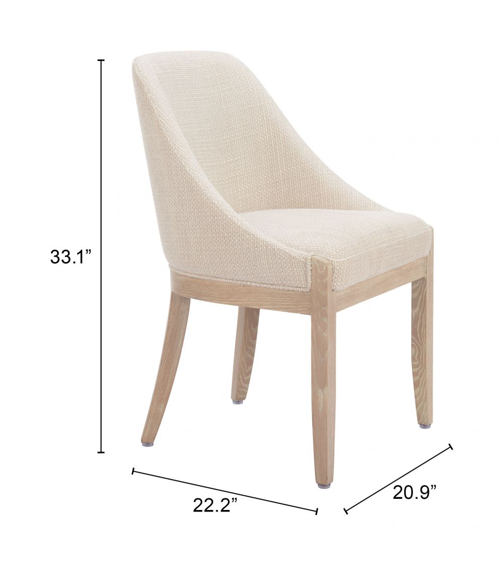 Zuo Modern Calmo Textured Fabric Dining Chair