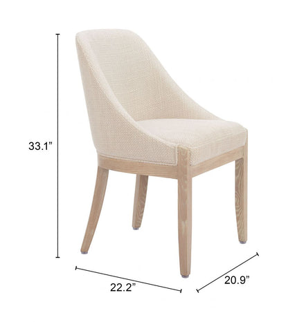 Zuo Modern Calmo Textured Fabric Dining Chair