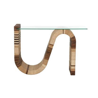 Wildwood Calusa Curve Glass Top Console Table
