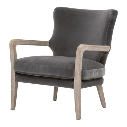 Calvin Club Chair Dark Grey Velvet Club Chairs Sideboards and Things By Essentials For Living