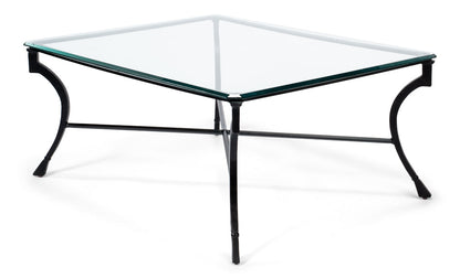 Camargues Coffee Table Glass Top Metal Frame-Coffee Tables-Sarreid-LOOMLAN