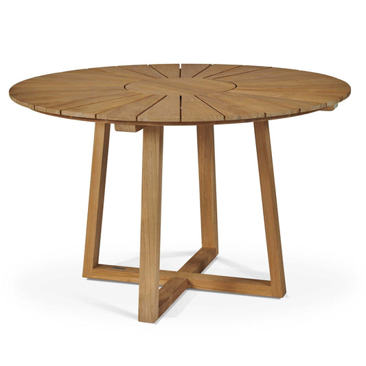 Cambria Round Teak Outdoor Dining Table-Outdoor Dining Tables-HiTeak-Sideboards and Things