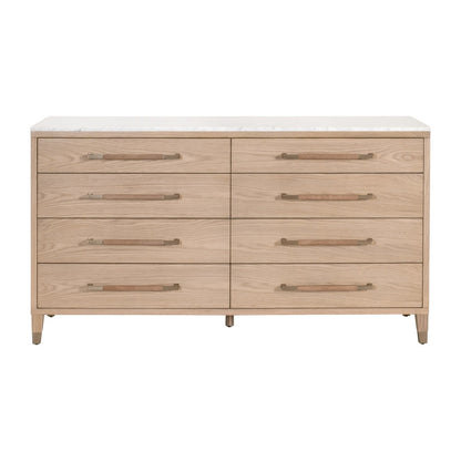 Cambria Marble Top 8-Drawer Double Dresser