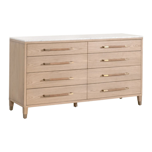 Essentials For Living Cambria Marble Top 8-Drawer Double Dresser