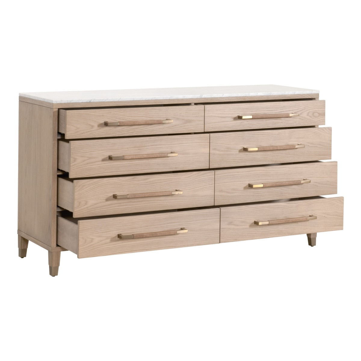Cambria Marble Top 8-Drawer Double Dresser
