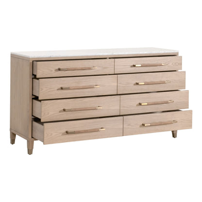 Cambria Marble Top 8-Drawer Double Dresser