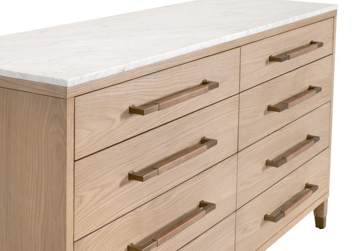 Cambria Marble Top 8-Drawer Double Dresser