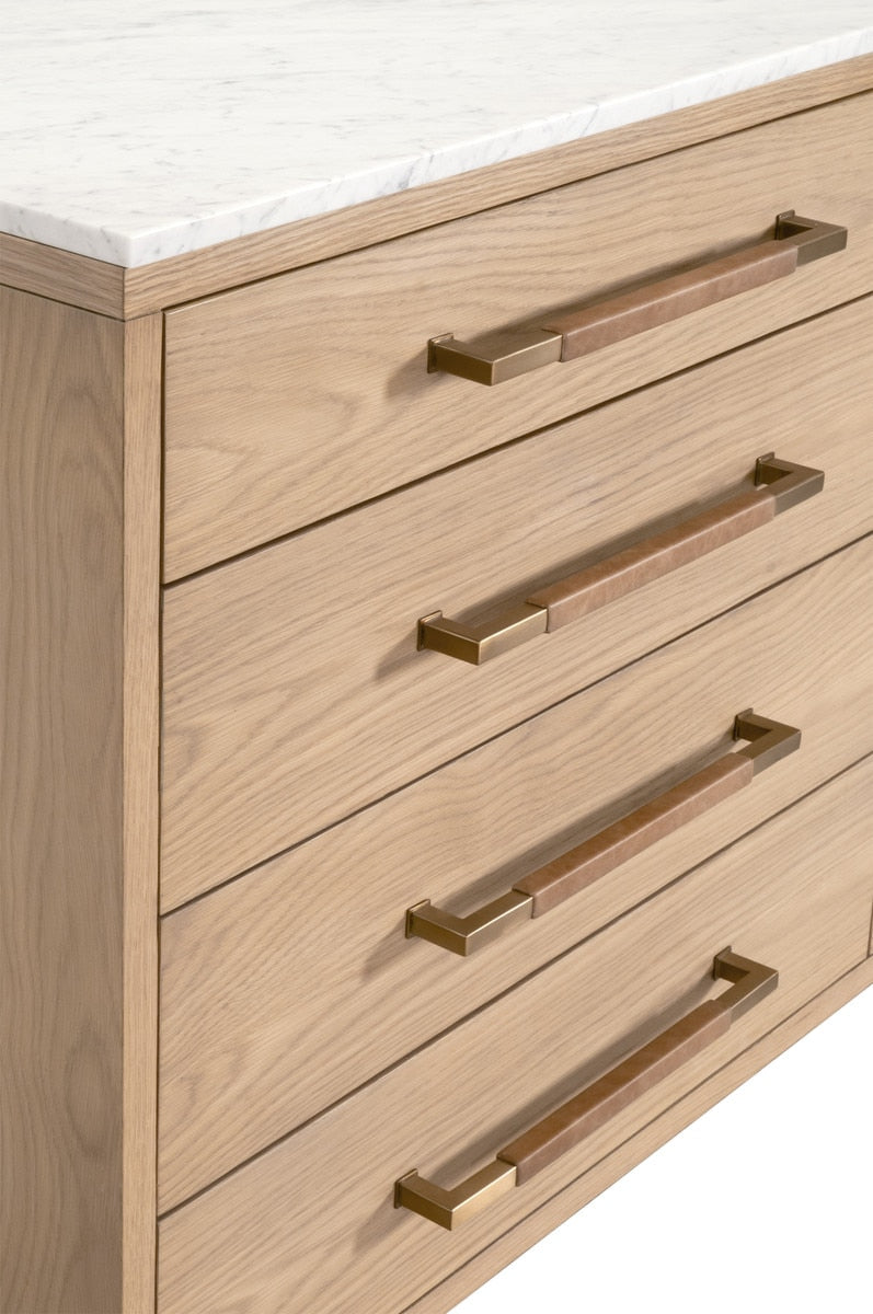 Cambria Marble Top 8-Drawer Double Dresser