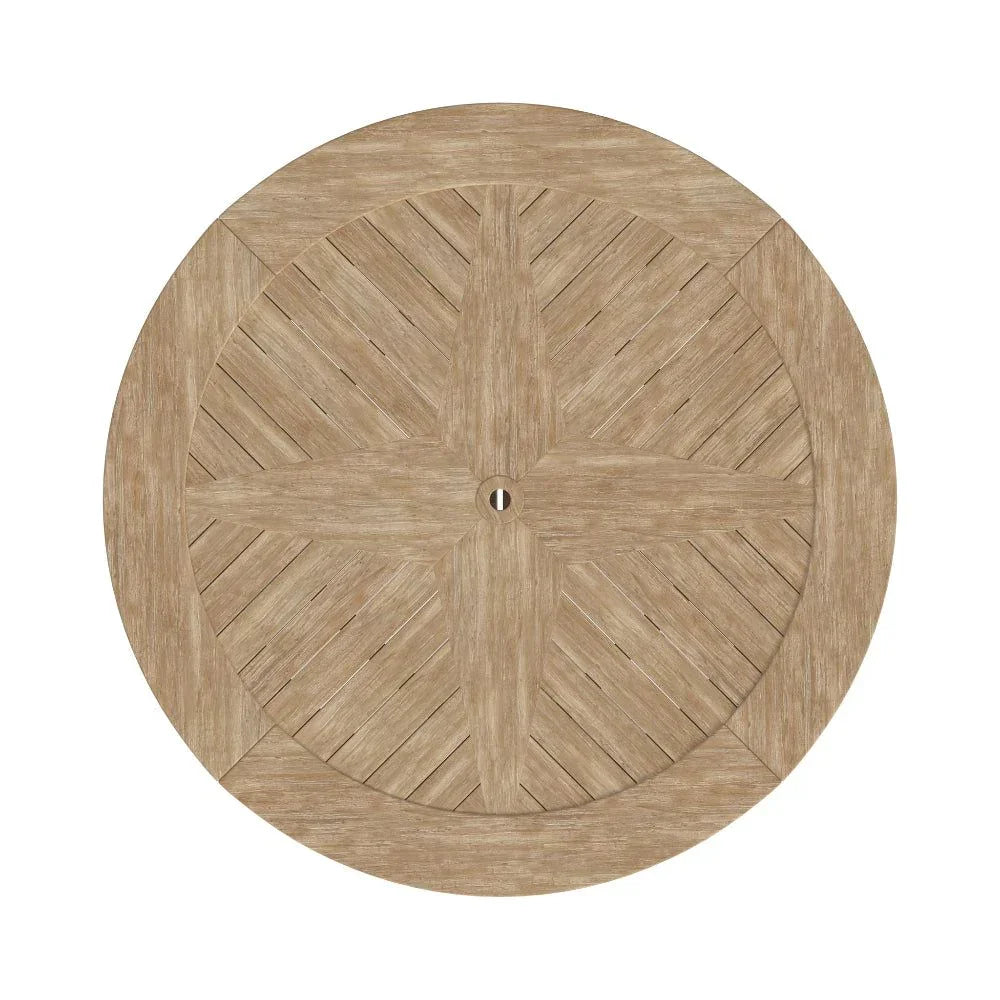 Cambrian Teak Round Outdoor Dining Table -- view 2
