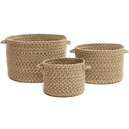 Rhody Rug Camden Braided Handmade Outdoor Basket 3PC