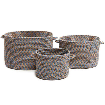 Rhody Rug Camden Braided Handmade Outdoor Basket 3PC