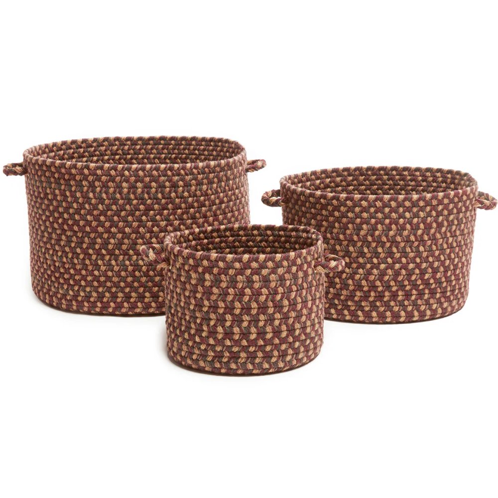 Rhody Rug Camden Braided Handmade Outdoor Basket 3PC