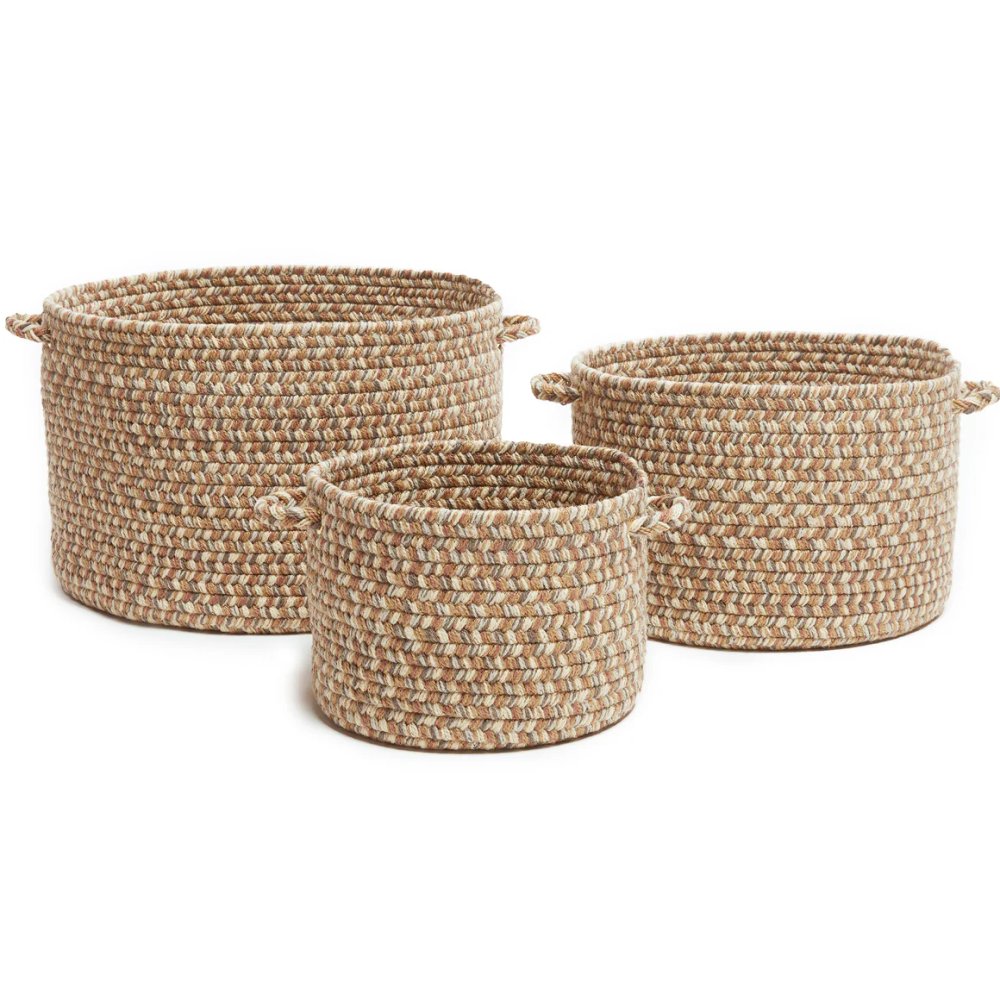 Rhody Rug Camden Braided Handmade Outdoor Basket 3PC
