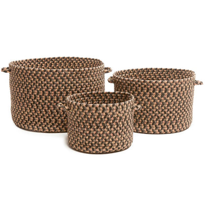 Rhody Rug Camden Braided Handmade Outdoor Basket 3PC