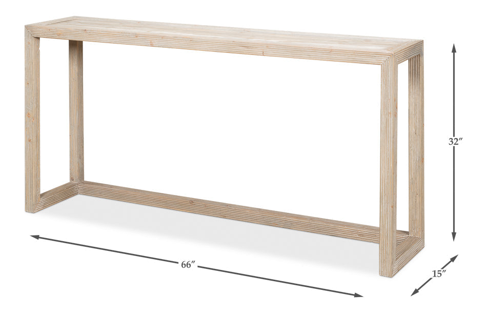 Camden Console Table Grey Finish Pine Wood-Console Tables-Sarreid-LOOMLAN