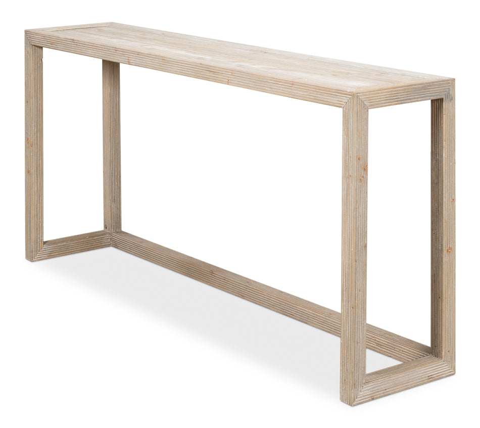 Camden Console Table Grey Finish Pine Wood-Console Tables-Sarreid-LOOMLAN