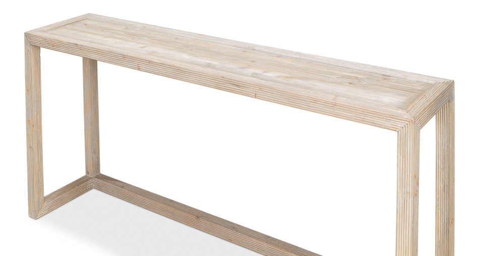 Camden Console Table Grey Finish Pine Wood-Console Tables-Sarreid-LOOMLAN