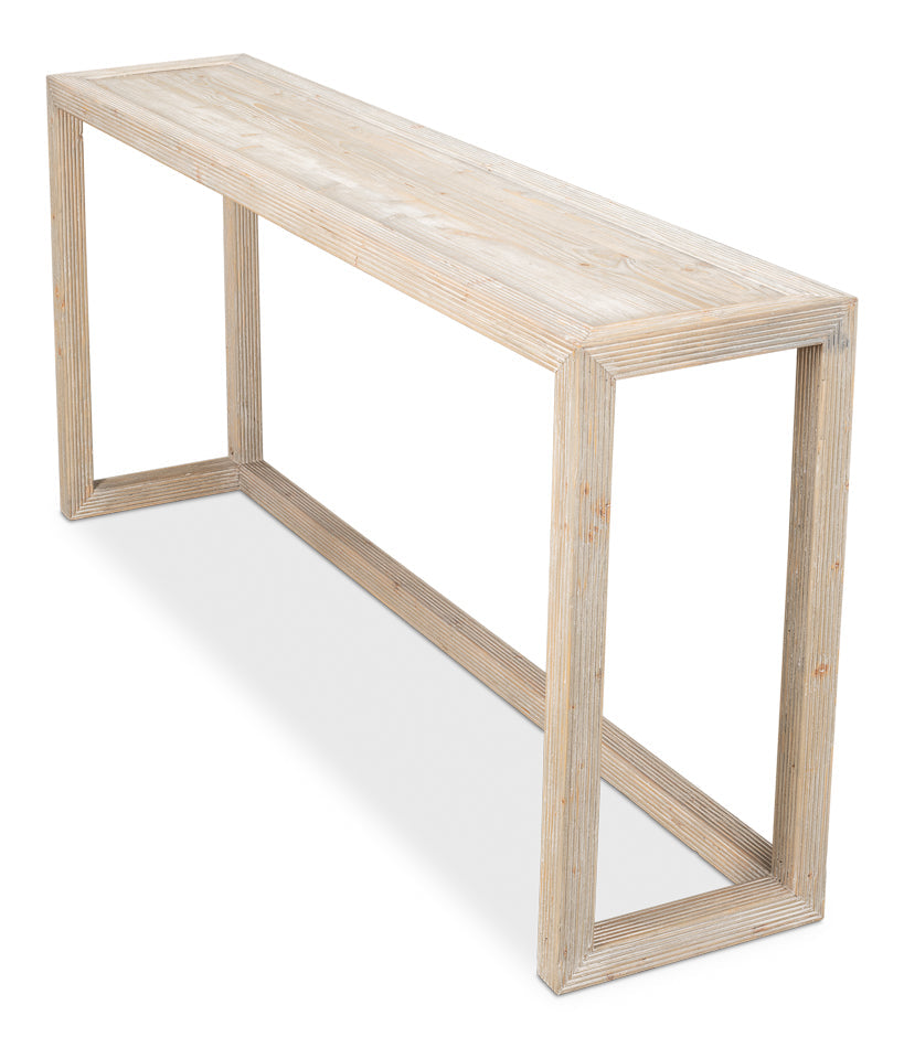 Camden Console Table Grey Finish Pine Wood-Console Tables-Sarreid-LOOMLAN