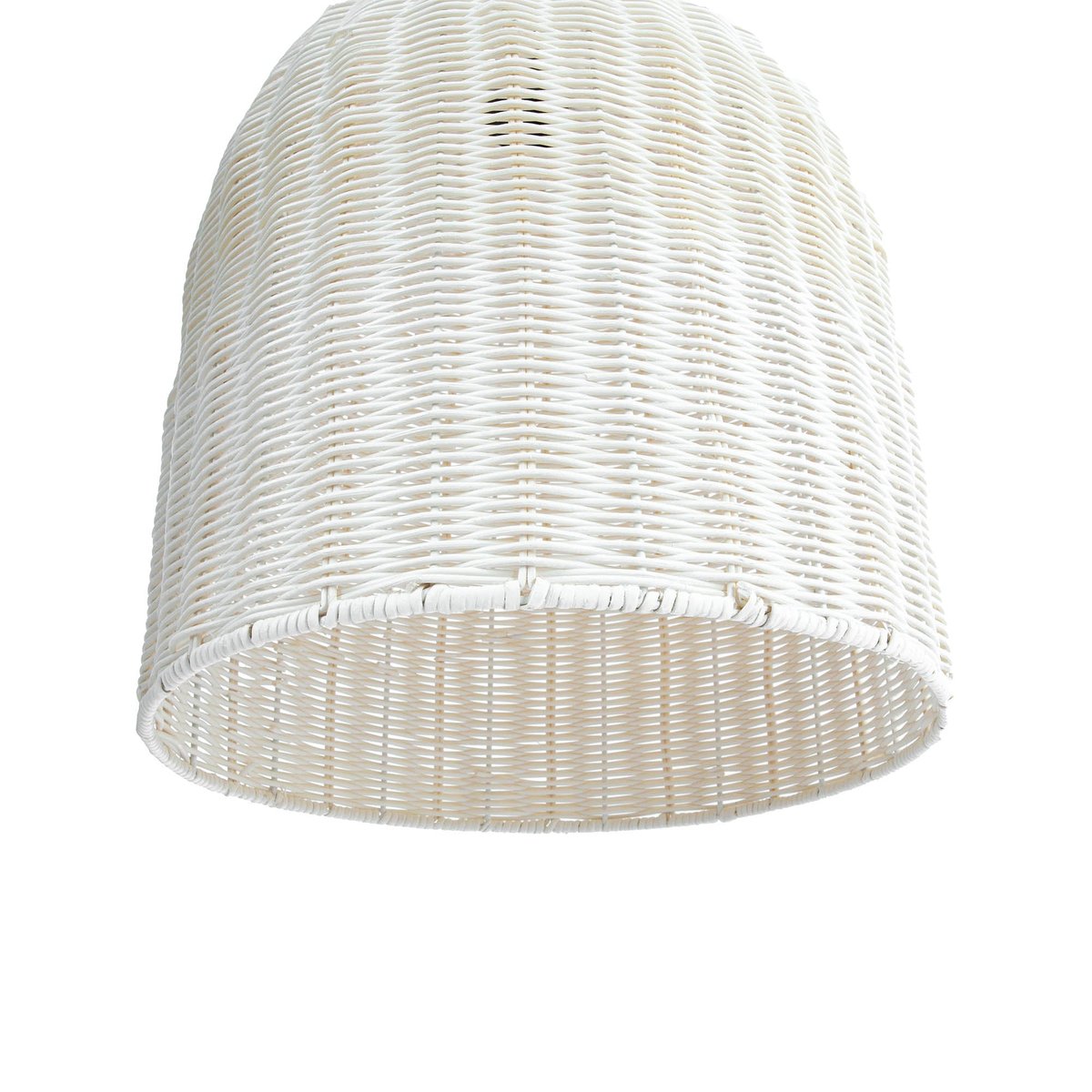 LH Home Campana Rattan White Chandelier